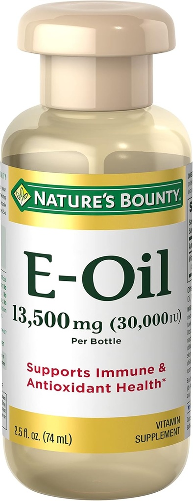 Nature 's Bounty Vitamin E Oil, podporuje imunitní a antioxidant, 30,000IU Vitamin E, Topical nebo Oral, 2.5 Oz