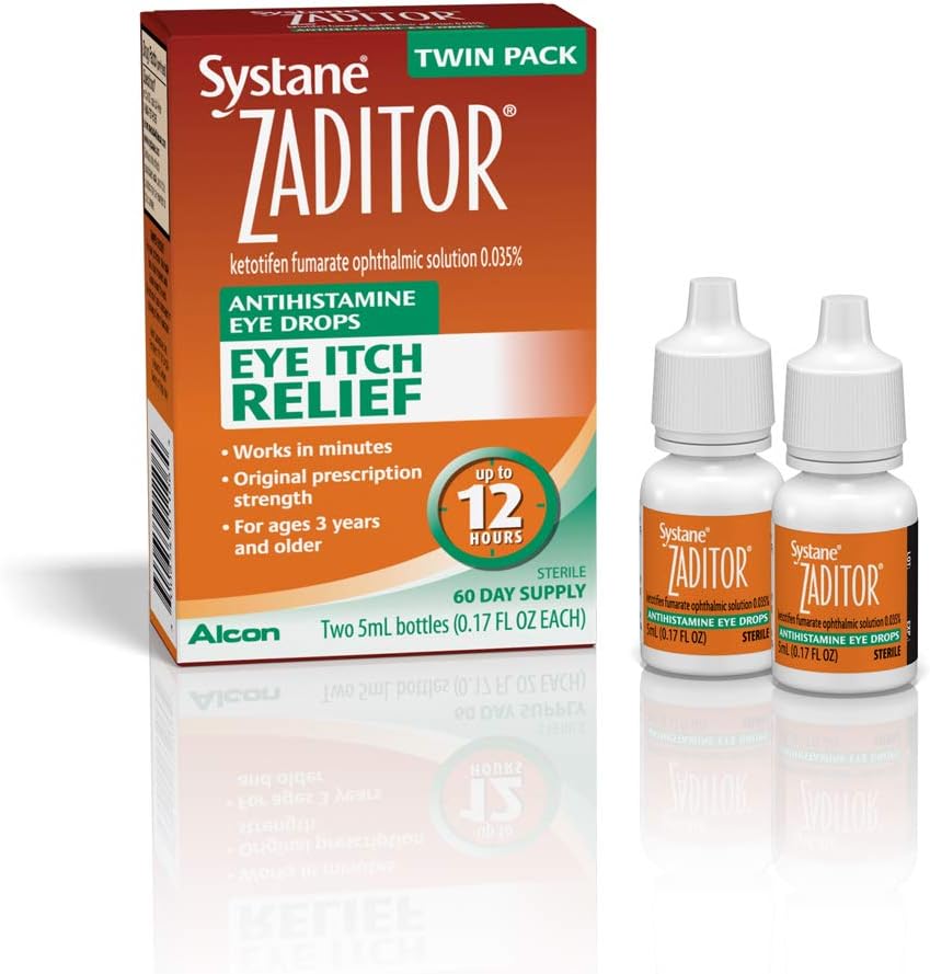 Systane Antihistaminové oční kapky, Twin Pack, 5- ml Každý, 0.17 Ounce (Balení po 2)