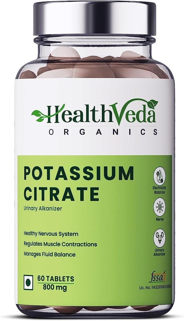 Citrát draselný 800mg (60 Veg tablet) 100% bylina se známými vedlejšími účinky - podle Exportmart
