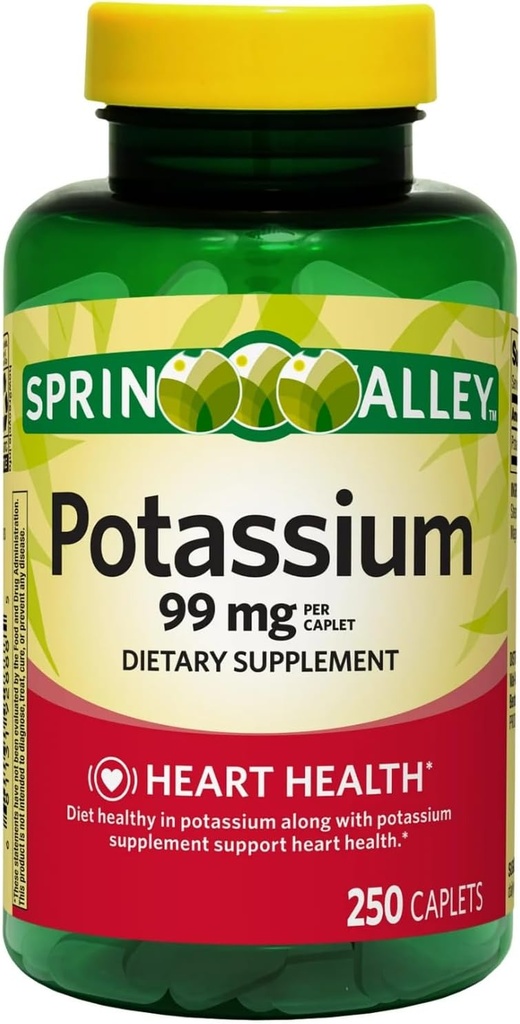 Kalium Heart Health Caplet, 99 mg, 250 Počet (balení po 1)