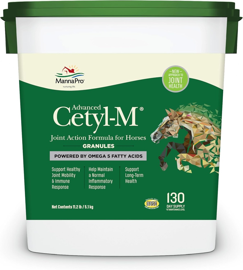 Manna Pro Cetyl- M společný dodatek pro koně - Pohon Omega 5 mastné kyseliny - 11.2 lb