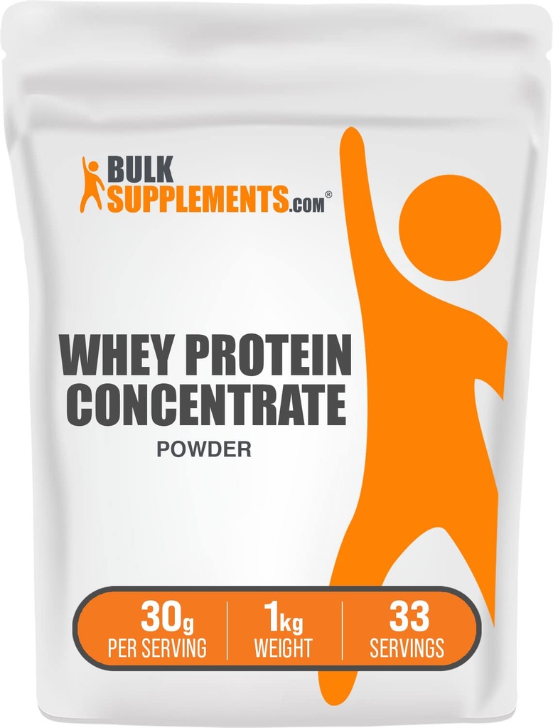 Bulkenpendiments.com Syrovátkový proteinový koncentrát prášek - syrovátkový proteinový prášek dodatek, neslazený, neochucený & gluten zdarma, 30g na servírování, 1kg (2,2 kg) (balení po 1)