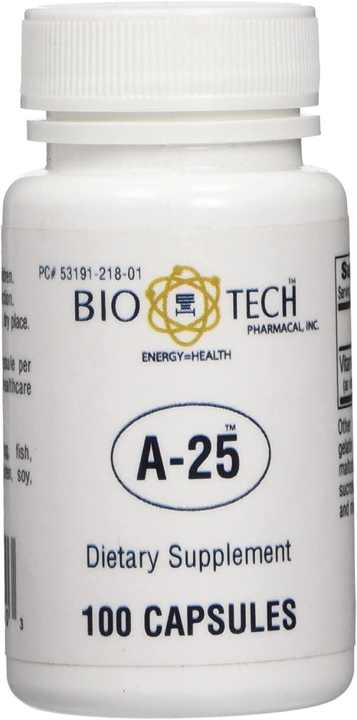 A- 25 Vitamin A Palmitát Dietní doplněk Pro vidění imunitní růst buněk kostní metabolismus - 100 Kapsle