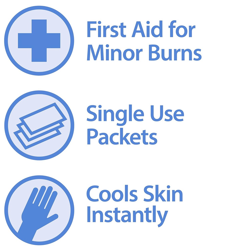 Globe First Aid Burn Gel s Aloe 0,9g Packets, (Box of 144) Pokročilá první pomoc gel pro dočasnou pomoc drobných popálenin, říznutí, a škrabky