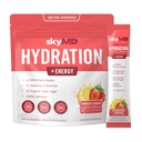 Hydratace SkyMD + Energetika 124; Electrolytes Powder Packets OF 124; Nízký cukr, sodík, 10 Calories OF 124; 10 Vitamíny & Minerály OF 124; 150g Kofein pro zvýšenou koncentraci a výkon OF 124; Jahodová citronáda 124; 14 Sticks