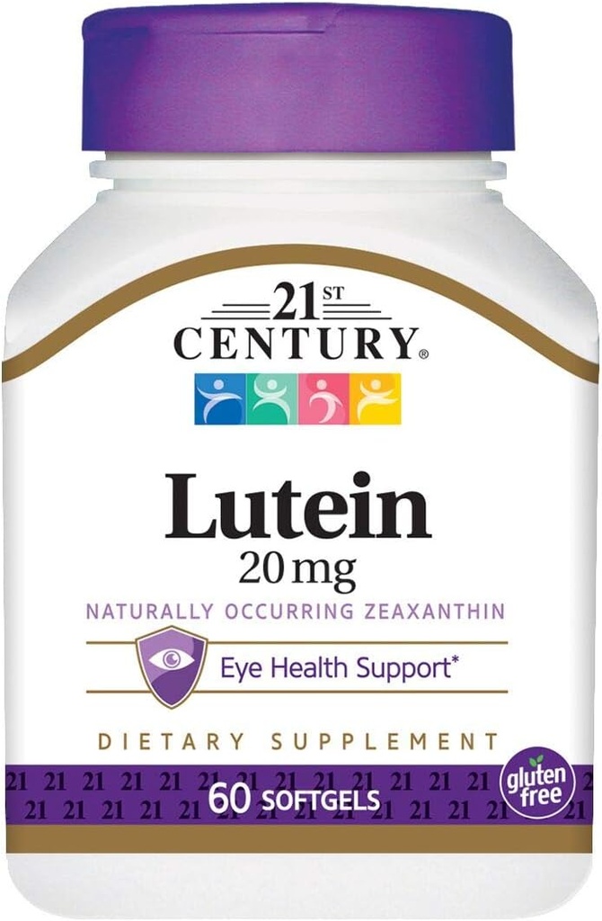 21. Století Lutein 20 mg Softgels - 60 ct, balení po 3 ks