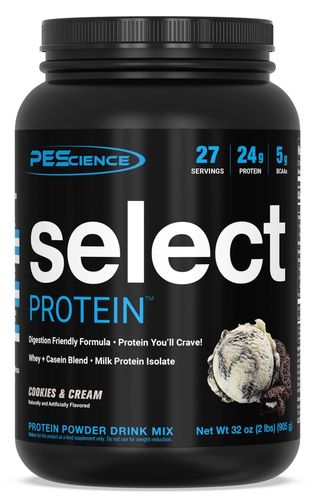 Pescience Select Protein Powder, Syrovátka a kasein Blend, Clean Protein Powder for Fomen and men, Low Calorie, Low Carb, Keto Friendly, Gluten Free - Cookies a Cream - 27 Serings