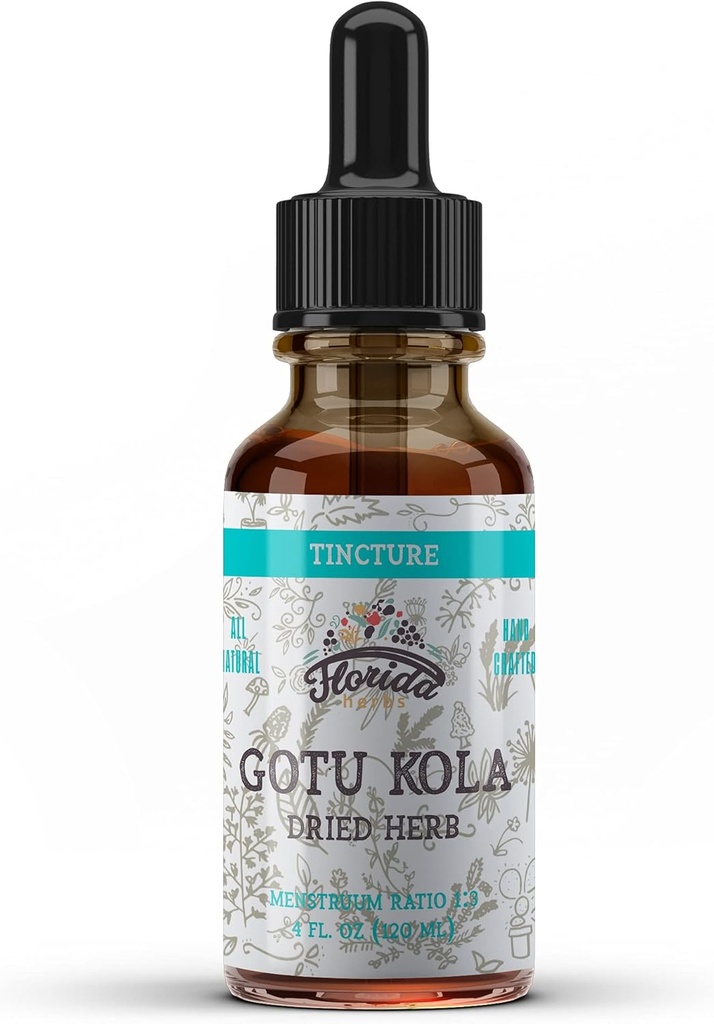 Gotu Kola Tincture, Organic Gotu Kola Extract, Gotu Kola Drops (Centella Asiatica) Sušený Herb
