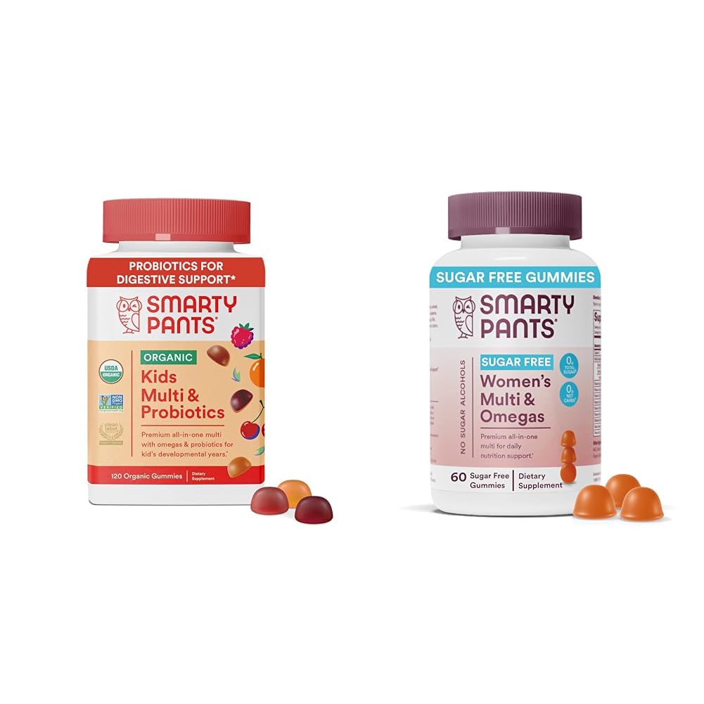 SmartyPants Děti Multivitamin Gummies 120 Hrabě a Ženy Multivitamin Gummies 60 Hrabě Bundle