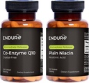 Endurance Products Co-enzyme Q10 Crystal- Free (120 softgels) B3 Plain Niacin