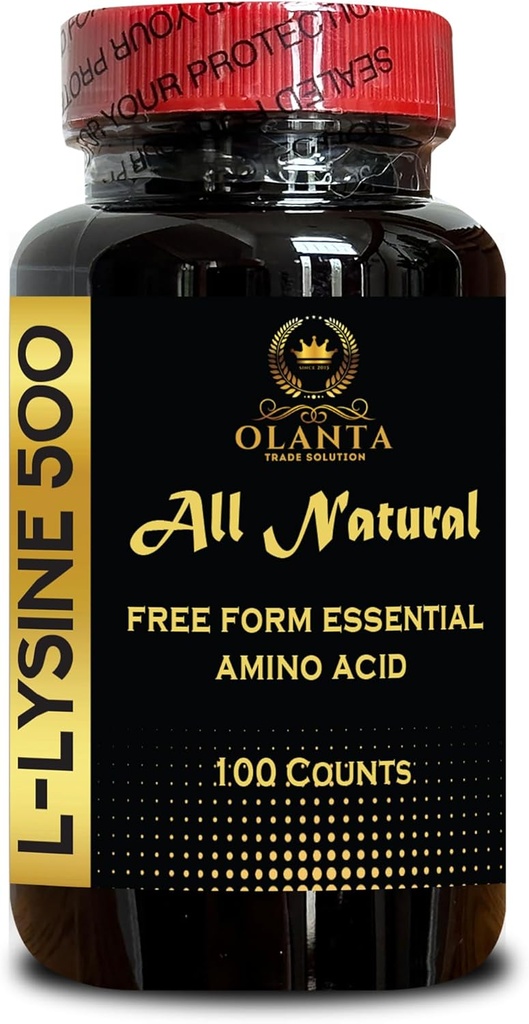 L-LYSINE dodatek Amino ACIDS - Lip & Skin Health Supplement, Connective Tissue Health, Natural Amino Acid, dusík Balance, imunitní podpora - 1 láhev 100 Počítá
