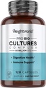 WeightWorld Bio Cultures Complex - Probiotika pro ženy a muže - Trojstranná laboratoř testována - 120 Vegan Kapsle (2 měsíce dodávky) - 60 miliard CFU s 20 Probiotických Stran - Vegan, Non- GMO & gluten- bez