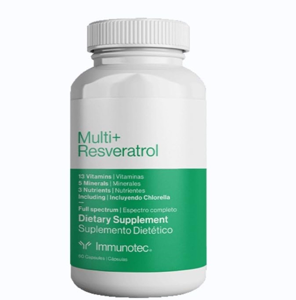 Imunotec - Multi + Resveratrol - Kompletní doplněk stravy - 13 vitamínů, 5 minerálů, 3 živiny s Chlorella