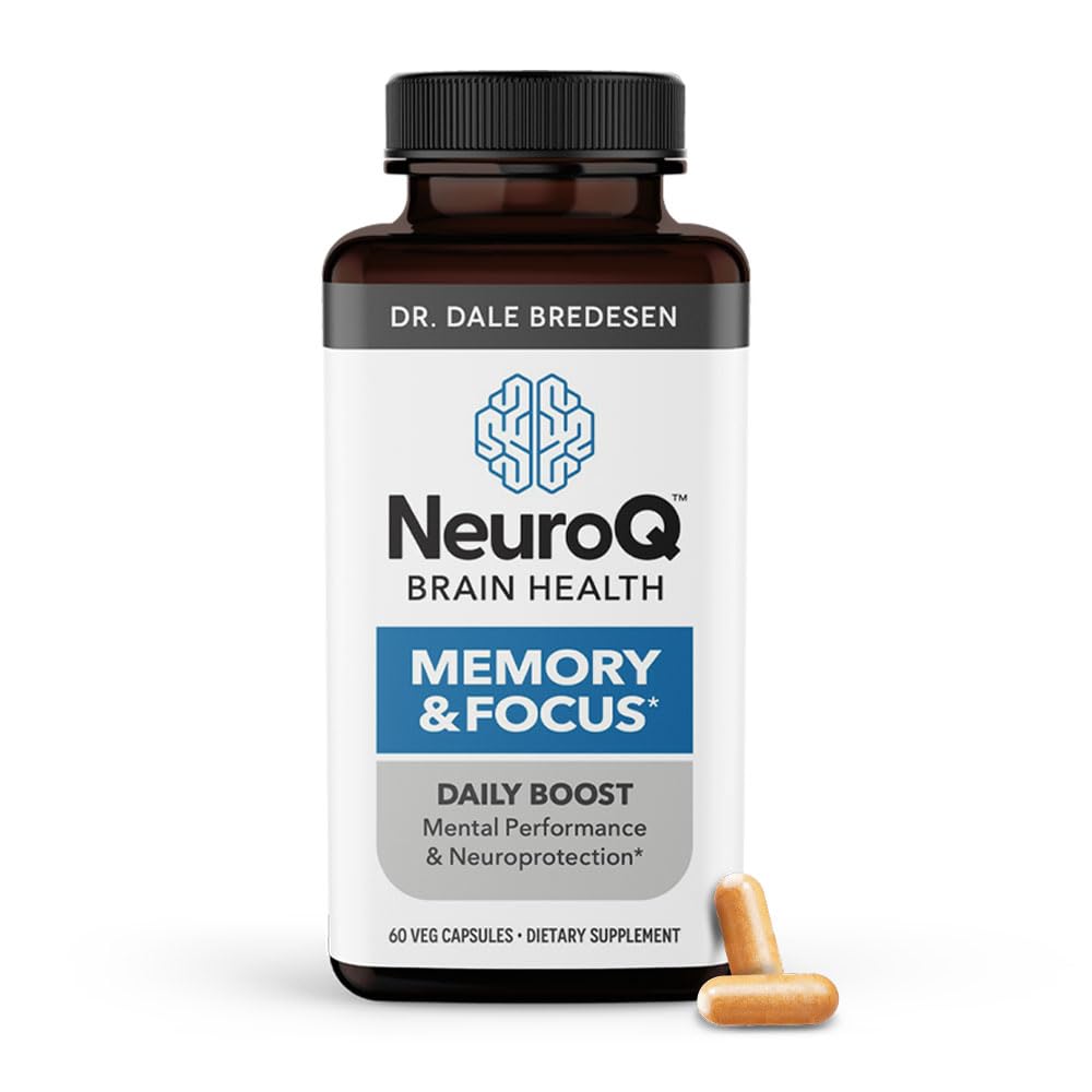 NeuroQ Paměť a zaměření 124; Vyvolaný neurologem Dr. Dale Bredesen OF 124; Adresy Všechny 4 Příčiny kognitivní deline OF 124; Ginkgo Biloba, Fosfatidylserine, Gotu Kola, Coffee Fruit, Turmeric & Propolis