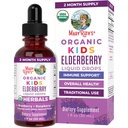 MaryRuth Organics USDA Organic Elderberry Liquid Drops for Kids CLAS124; Vegan Elderberry Extract Organic Glycerin CLAS124; Immunication Supplement CLAS124; Celkově Health CLAS124; Extracted for ages 4-13 CLAS124; 1oz