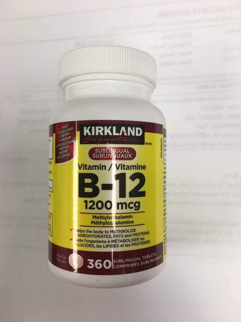 Podpis Kirkland Vitamin B12, 1200mcg, 360 tablet