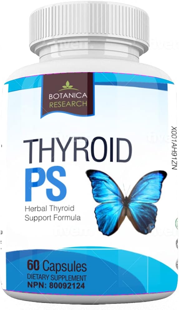 Komplexní doplněk pro podporu štítné žlázy: Všechny přírodní zemský systém: lepší zaměření, koncentrace, PS Hormon Balance Energy Boost - 60 Veggie vitamínové kapsle