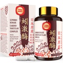 Lumbrokináza 100mg (Max Activity 1.000.000 LKU), Nattokináza 100mg- 2000 FU aktivity a Red Yeast Rice 300mg, Potent Lumbrokináza Enzymes Dodatek pro oběhové, kognitivní, 60 Kapsle (Balení po 1)