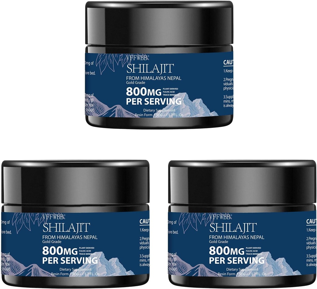 800mg Shilajit Pure Himalayan Organic Shilajit Resin- Gold Stupeň Shilajit pro muže a ženy s 85 + stopové minerály & Fulvic Acid- 100% přírodní Shilajit doplněk pro energii a imunitní podporu - 50 Grams