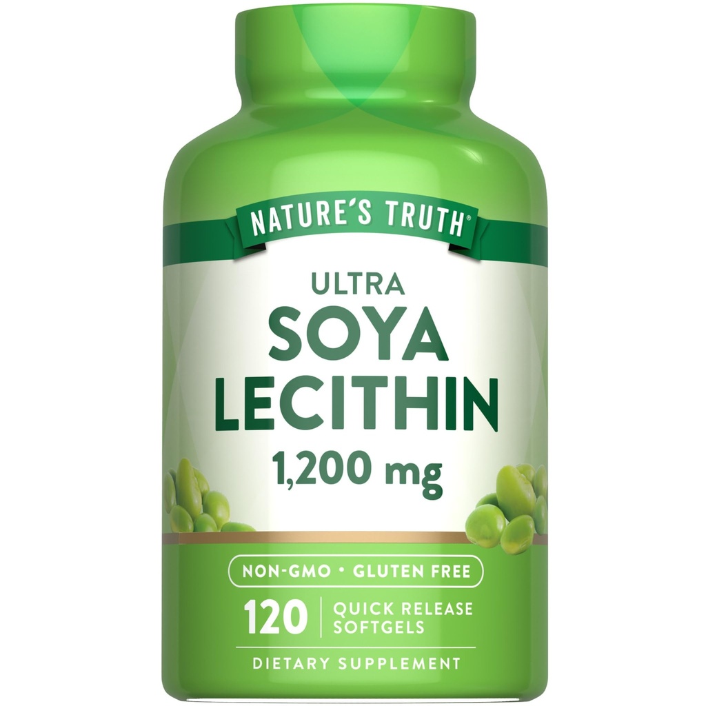 Nature 's Truth Ultra Soy Lecithin 1200 mg IR 124; 120 Softgels IR 124; Non- GMO, gluten zdarma dodatek