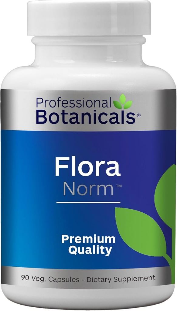 Profesionální botaniky Flora Norm - 12- Strain Potent Vegan Probiotic Mix (10 miliard CFU / gm.) Podporuje trávicí a imunitní zdraví 90 Vegetariánské kapsle