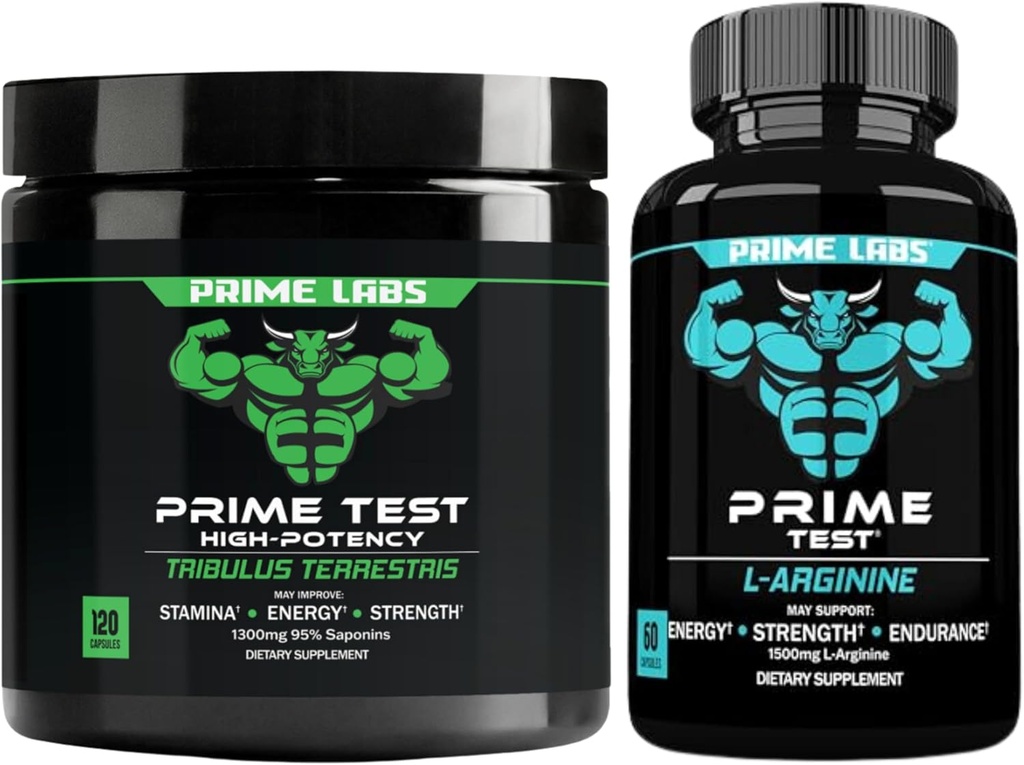 Prime Labs Tribulus Terrestris (120 ct) + L Arginin Nitric Oxide (60 ct)