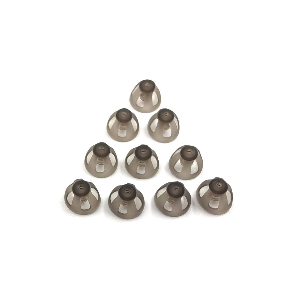 Domes 8mm Smoky Gray Tipy Ušní kukly Komfortní pro Open Fit BTE Zvukový zesilovač PSAP Kit neviditelný, s výjimkou RIC 8mm (M * 10)
