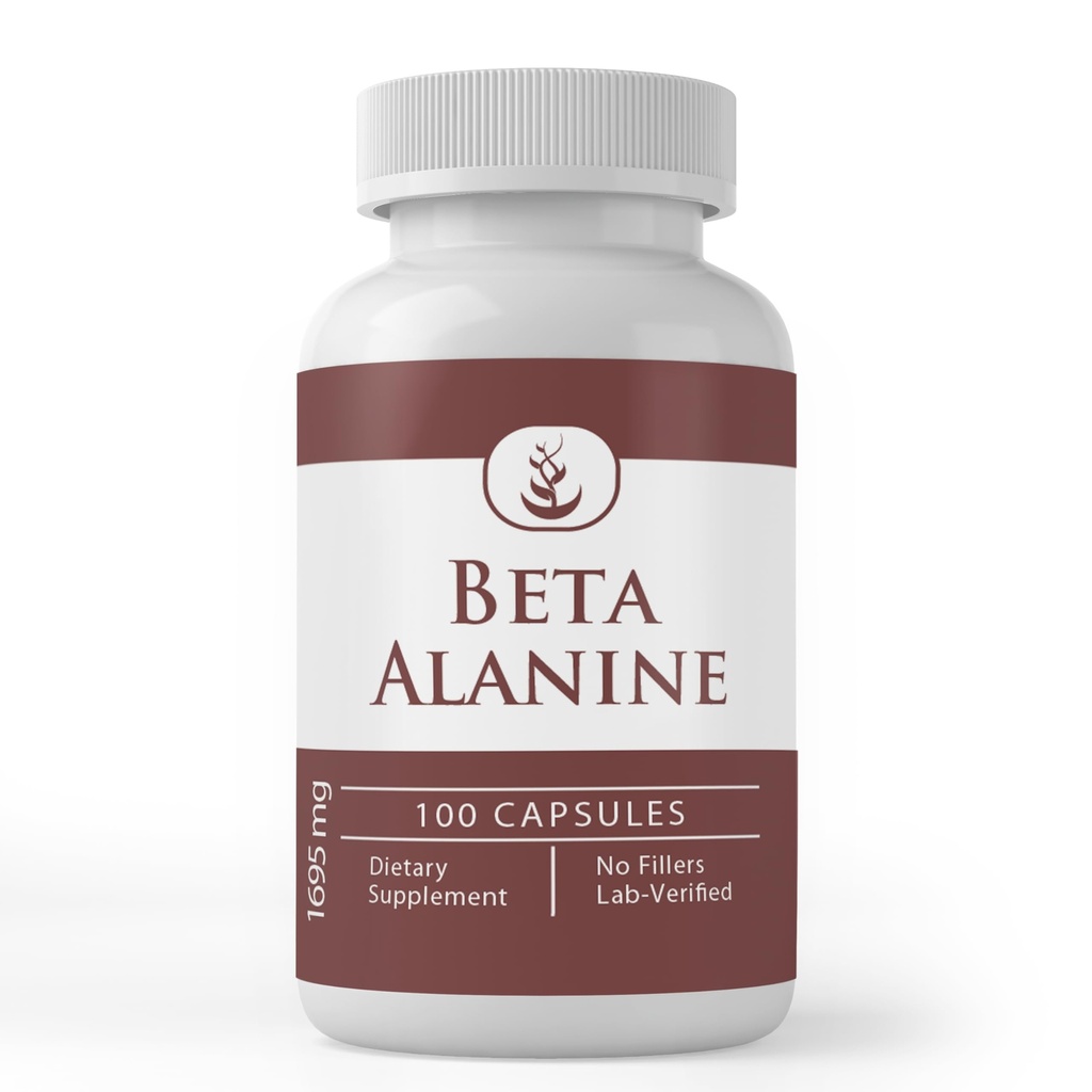 Čisté původní ingredience Beta Alanin, (100 kapslí) Vždy čisté, Žádné přísady nebo Fillers, Laboratorní ověřené