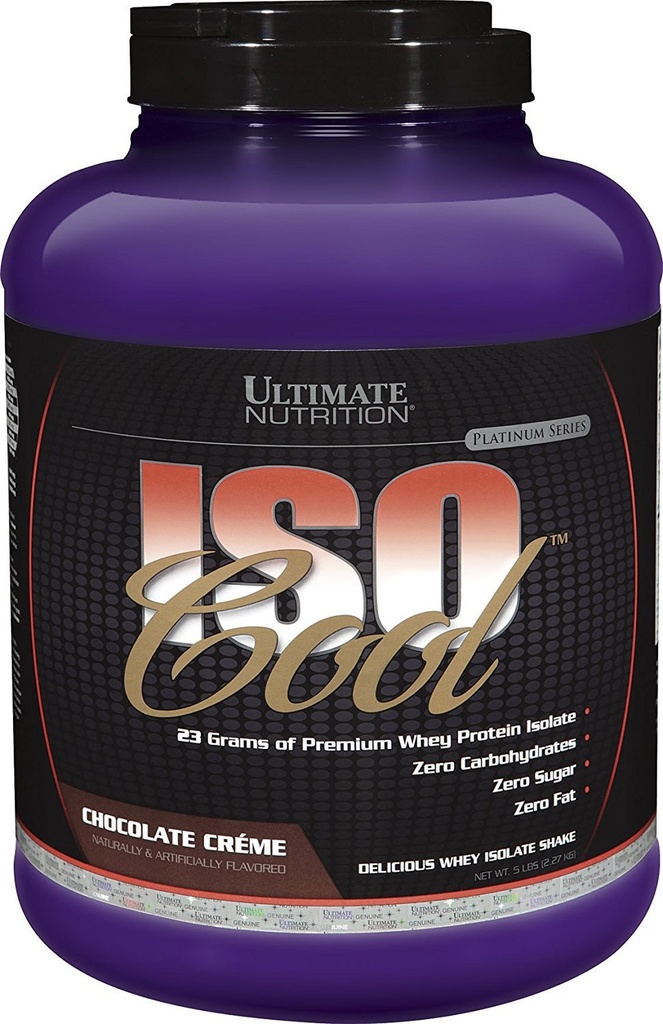 Ultimate Nutrition ISO Cool syrovátka izolát protein prášek - Keto- Friendly - Cukr, karb a Fat- Free - 23 gramů protein per Serving, čokoláda, 5 liber