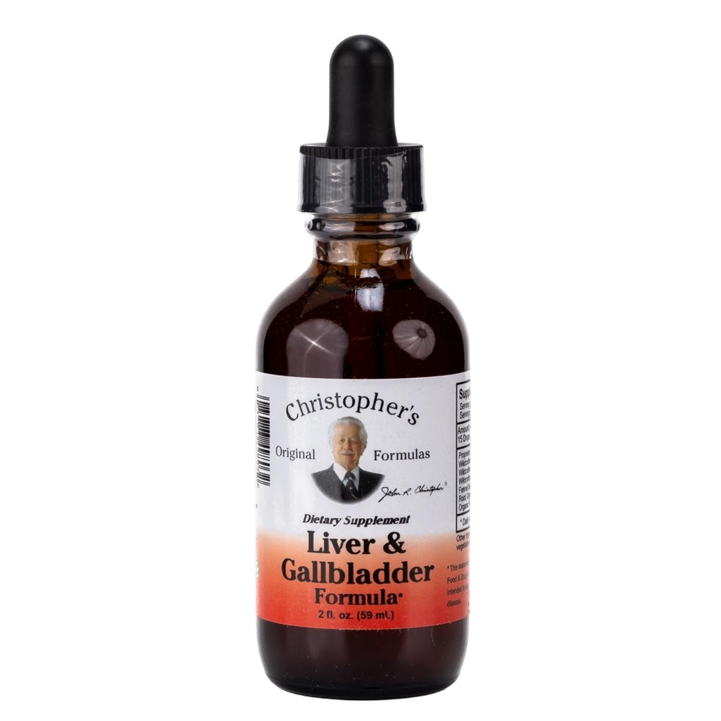 Christopher 's Original approvas Játra a žlučník Formule, Bylinný dodatek pro detox & stravitelná podpora, 2 fl oz