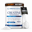 Schválený vědecký tvor Monohydrát Powder with BioPerine - Podporuje Lean Muscle Growth and Recovery - 60 Servings - 5g per Serving - Neochucené - Non- GMO, Vegan