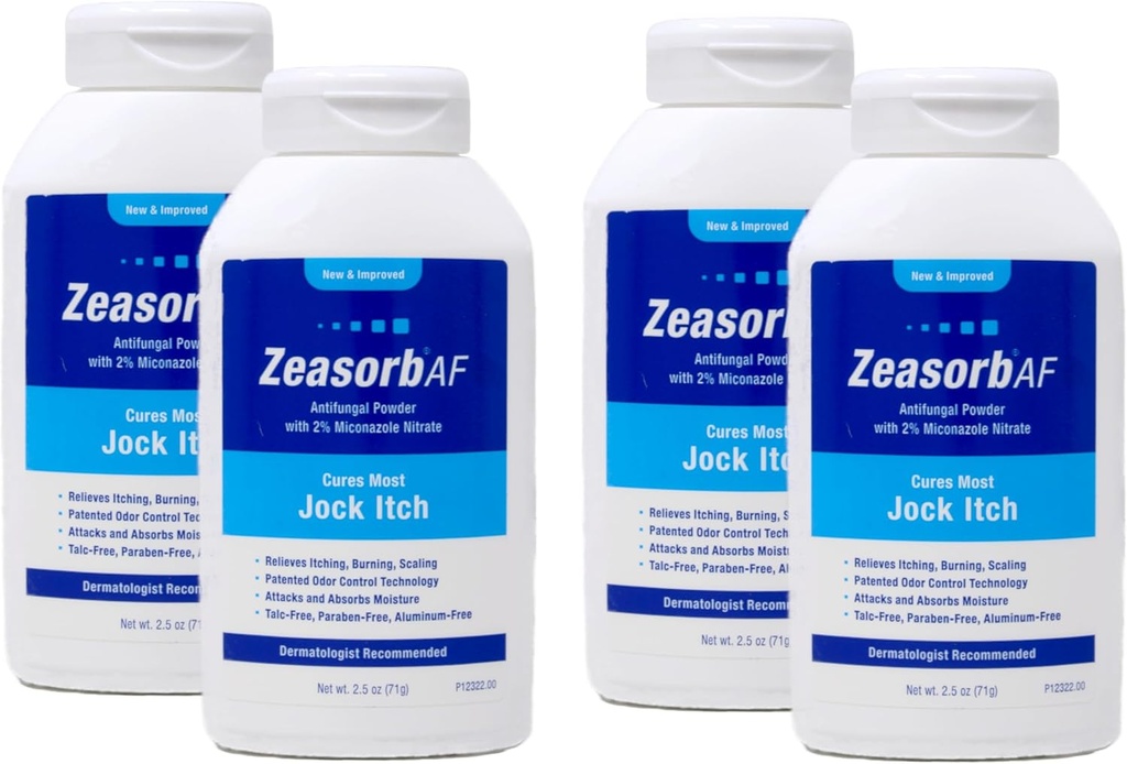 Zeasorb Powder, Jock Itch, 2.5 Ounce (4 balení)