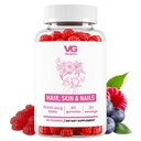 VITA GLOBE vlasy, kůže a nehty + kolagenové gumy - 20mg s vitamíny A, C, D, E, B6 & Biotin 124; Beauty & Wellness dodatek pro zdravý růst vlasů, zářivá kůže a silné nehty - 60 Počet (balení po 1)