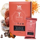 Wise Bar Adaptogen Houbová výživa Bary s Reishi, Lions Mane & Ashwagandha, Organic Vegan & gluten zdarma Snacks for Natural Focus, Energy & Imunity Support, Chocolate Cherry Flavor, 12 Count