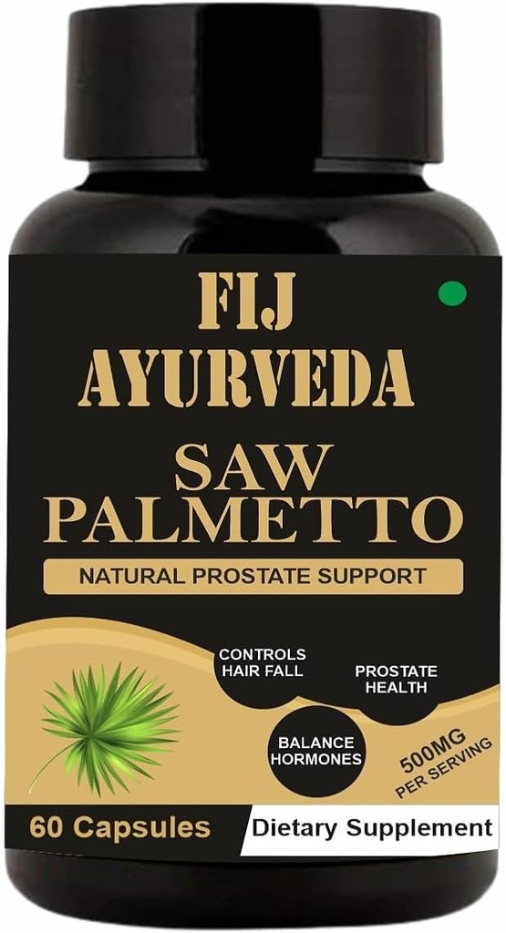 Saw Palmetto Extract Kapsle pro muže a ženy 500mg 60 Veg Kapsle, Přírodní růst vlasů pro muže a ženy - (Balení po 1)