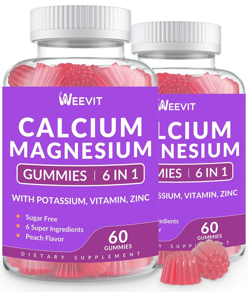 Cukr bez kalcium gumy w / vitamín D3 K2, vápník hořčík zink gumy pro kosti, svalovina a imunita, Řasy CA Magnesium 2: 1 poměr vápník dodatek pro ženy a muže - Vegan