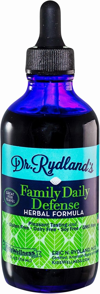 Dr. Rydland Bylinný dodatek 124; Vytvořil KidsWellness 124; Family Daily Defense 124; pro denní používání a cestování 124; 4 Ounce Bottle