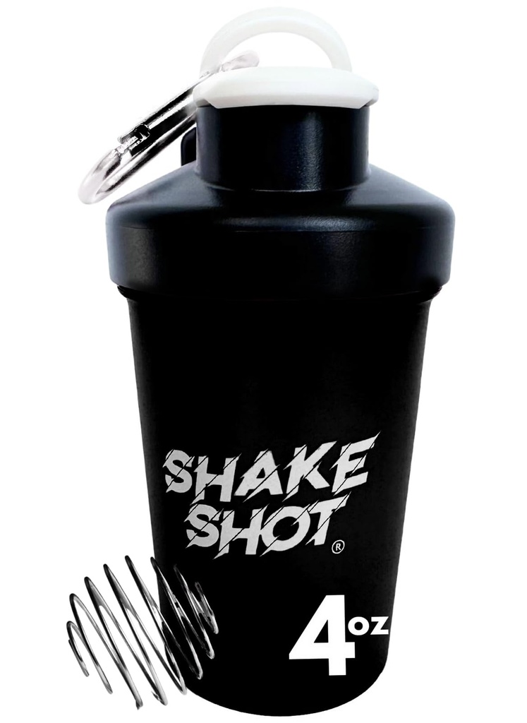 Black - 4oz Mini třepačka láhev pro předcvičení, Creatine, malé Scoop doplňky (Ne pro protein) Clip & Shaker Ball