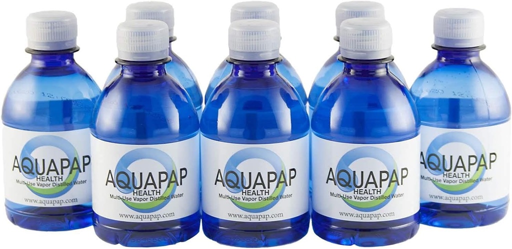 AQUAPAP Health Neti Pot Nasal zavlažování Vapor destilovaná voda 8 Balení 8oz single serve lahví (pouze voda nezahrnuje neti hrnec)