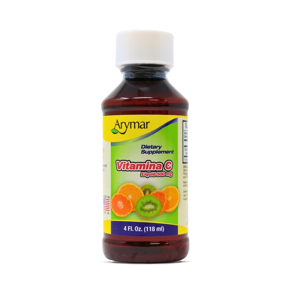 ARYMAR Vitamin C pro dospělé, Imunitní podpora, Antioxidant, Orange Flavor (4 Fl Oz / balení po 1)
