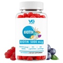 VITA GLOBE Biotin Gummies 5000 mcg - Extra síla vlasy, kůže a nehty podpora - Smíšené Berry Flavor, Vegan, Non- GMO Gummy Vitamíny pro ženy a muže - 40 Počet (balení po 1)
