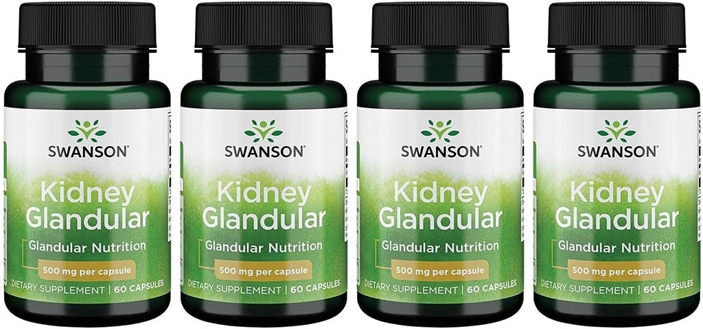 Swanson Ledviny Glandular 500 mg 60 kaps 4 balení