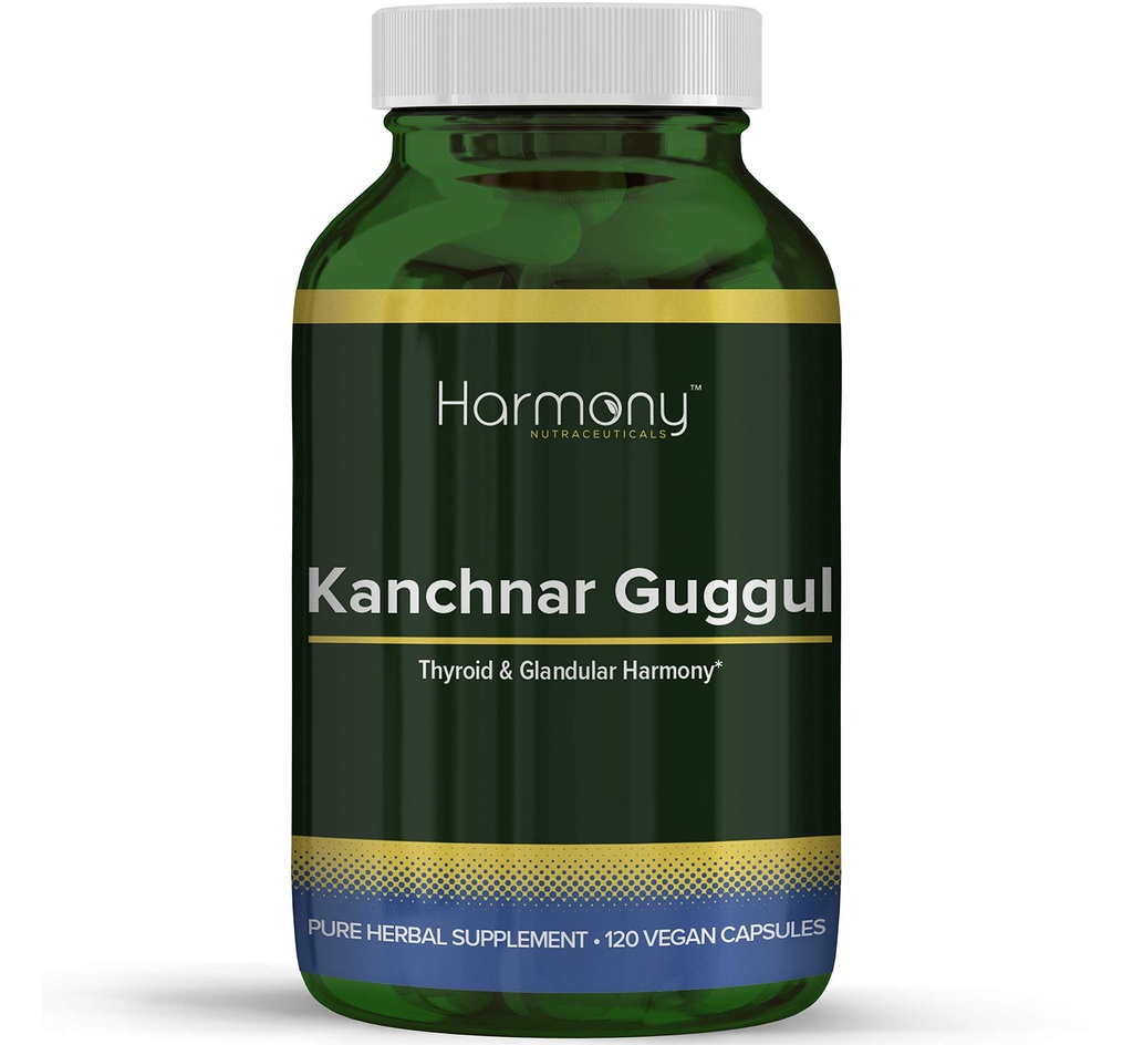Kanchnar Guggul - štítná žláza a žárovka Harmony - 120 Vegan Kapsle - Harmony Nutraceuticals Guggul Resin