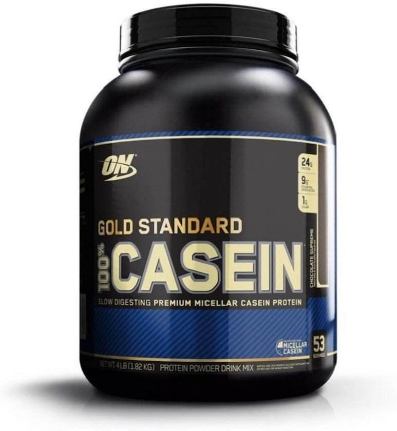 Optimum Nutrition Gold Standard 100% Micelar Casein Protein Powder, Pomalé trávení, Pomáhá udržet vás plný, přes noc Muscle Recovery, Chocolate Supreme, 4 libry (balení květen Vary)