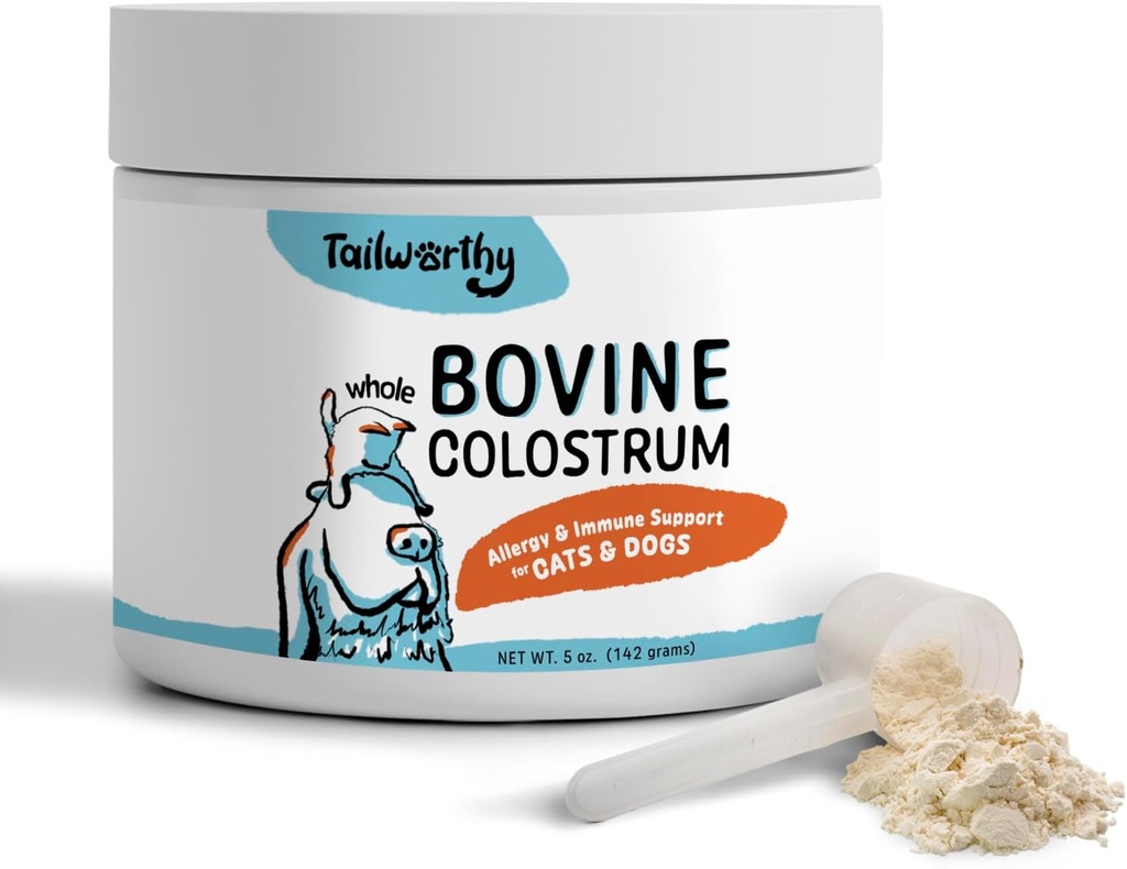 100% Bovine Colostrum pro psy a kočky, alergie a imunitní podpora, 60 Služeb, non-GMO, gluten zdarma pro více energie, Wellness, a zdravější strava