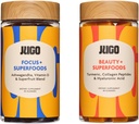 JUGO Beauty + Focus Gummies Bundle - Ashwagandha, Collagen & Biotin - Podporuje Focus, Stress Relief, Vlasy, kůže a nehty - Plant- based, gluten- Free