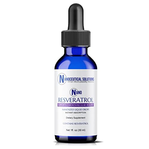 Nanoceutical Solutions Nano Liquid Resveratrol Trans Resveratrol Dodatek pro mozek a srdce zdraví current 124; Ultra- Efektivní Absorpce, Až 8 krát vyšší než Resveratrol Kapsle 124; 30 Služební