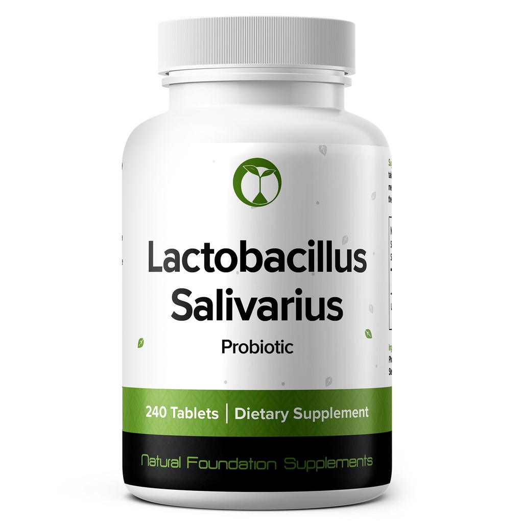 Lactobacillus Salivarius Probiotic 240 Tablet (4 měsíční zásoba) - Researched Strain LS97 - 3 miliardy CFU - Digestivní a perorální podpora zdraví - GMP Certified (240, Lactobacillus Salivarius)