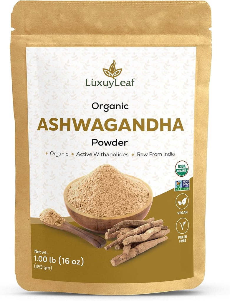Luxusní organické Ashwagandha kořenový prášek, non-GMO & Vegan- Friendly (Ashwagandha prášek)