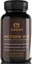 CHOQ Action 2.0 Energy & Circulation Support - Rhoddiola Rosea, Beetroot & B12 Supplement - Oxidový booster pro muže a ženy - Focus & Recovery - 90 Kapsle